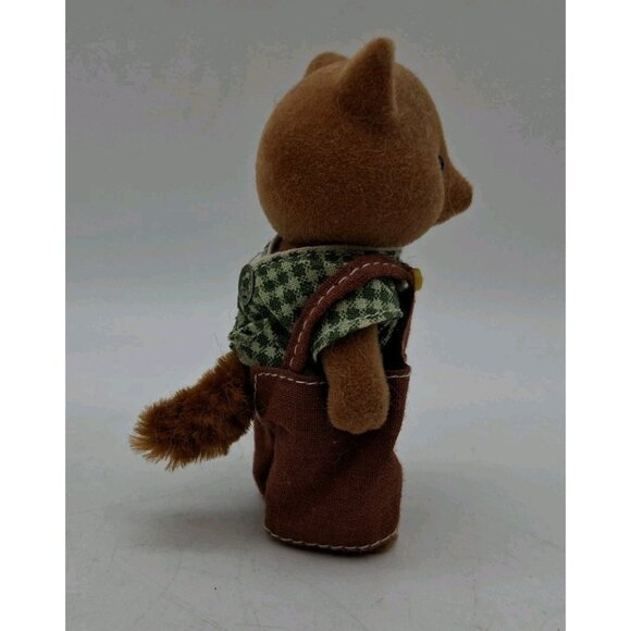 Vintage 1985 Epoch Sylvanian Slydale Fox Family Set of 4 Flocked Calico Critters - Picture 12 of 16